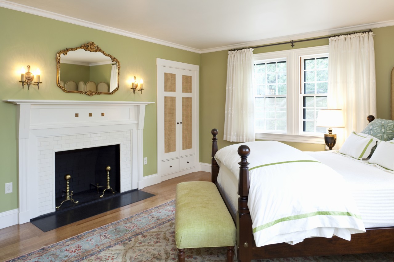 View of home in the historic Brattle Street bed frame, bedroom, ceiling, estate, floor, furniture, hardwood, home, house, interior design, living room, property, real estate, room, suite, wall, window, wood, wood flooring, white