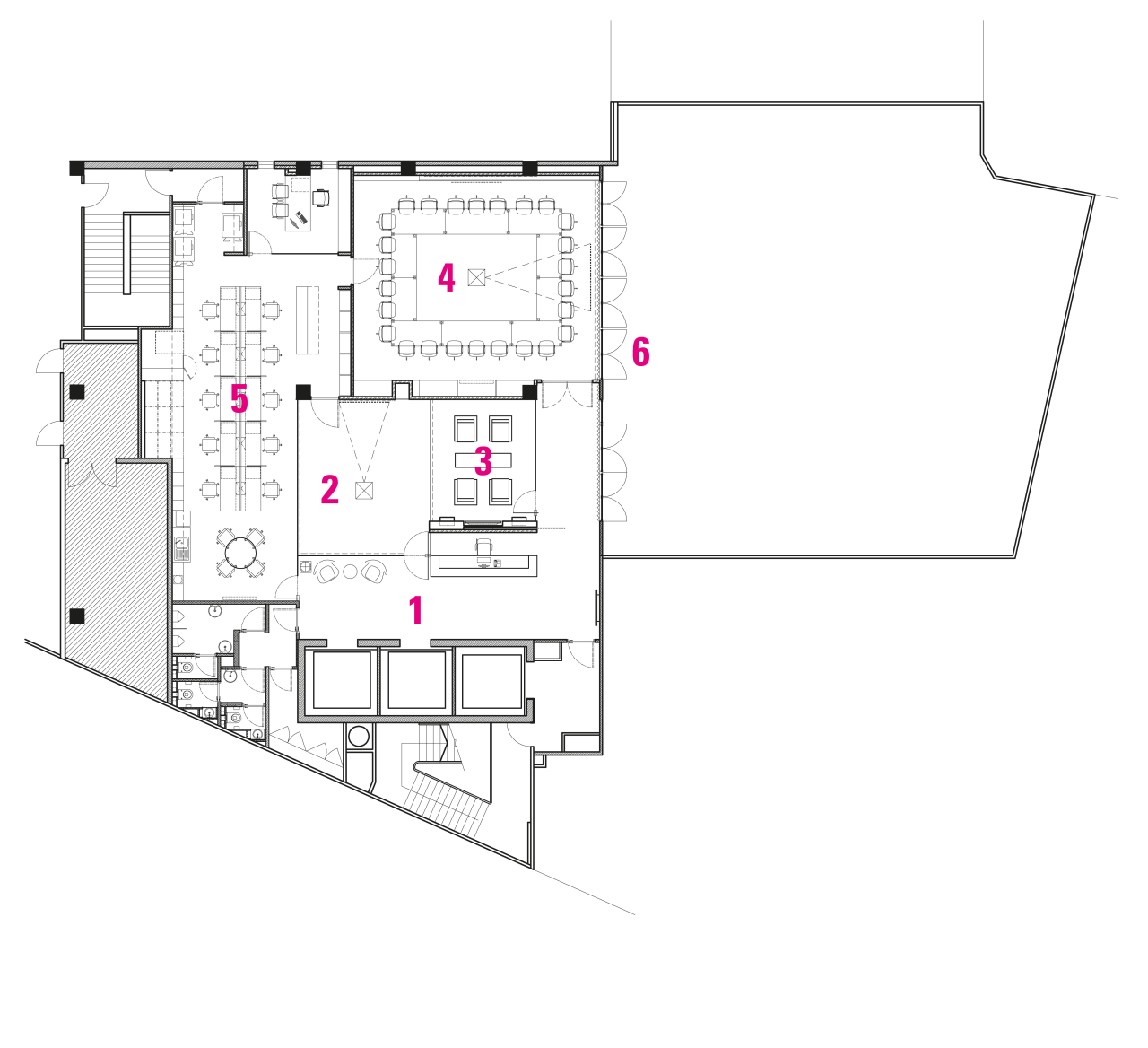 Contemporary offices of  the Real Estate Develoer's architecture, area, design, diagram, drawing, floor plan, line, plan, product design, text, white