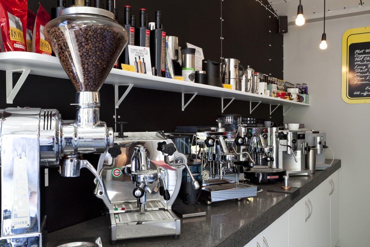 Roma Coffee Roasters product, black, gray