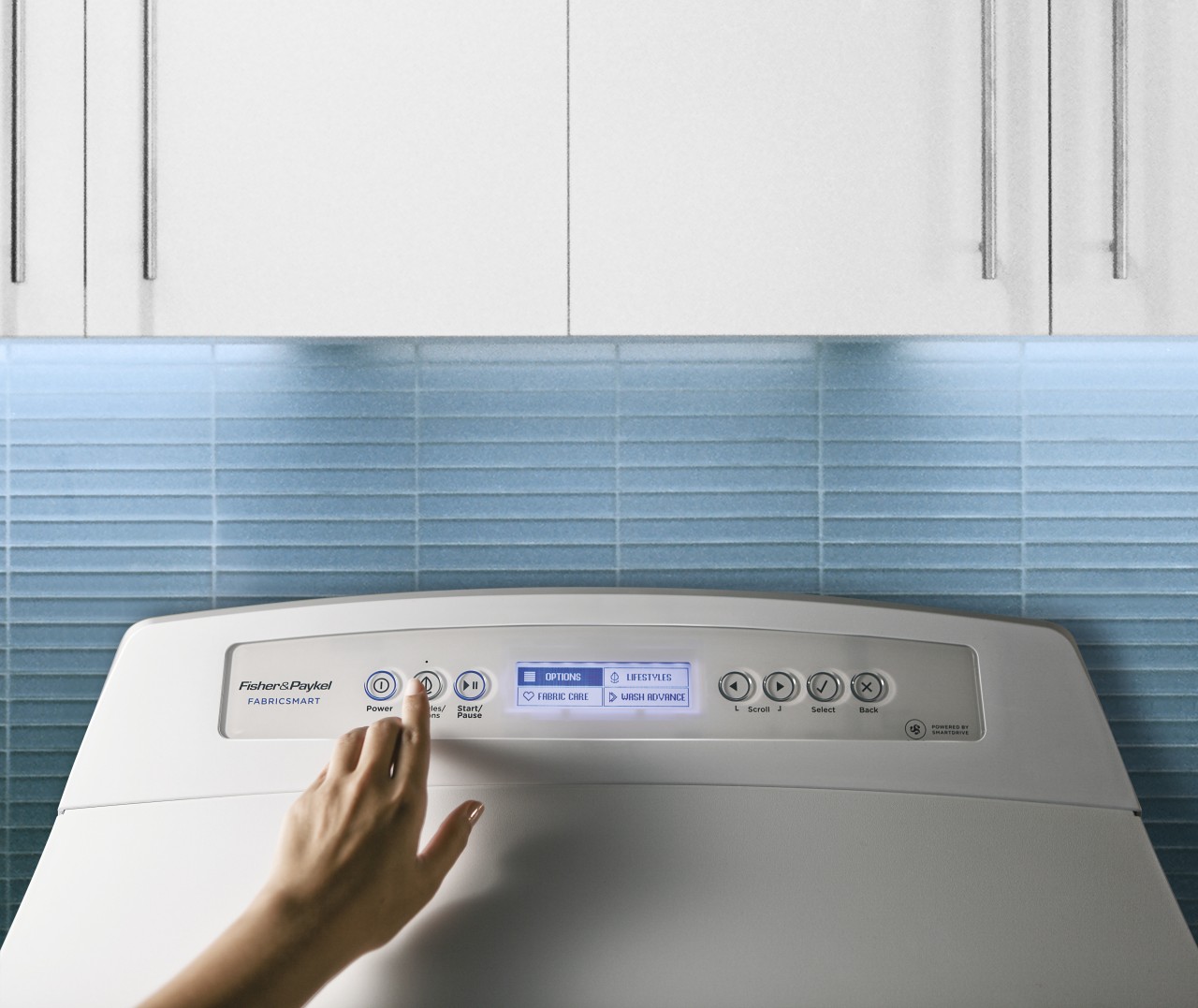 Fisher & Paykel updated range. Peter Russel, F&P home appliance, major appliance, product, product design, white, teal