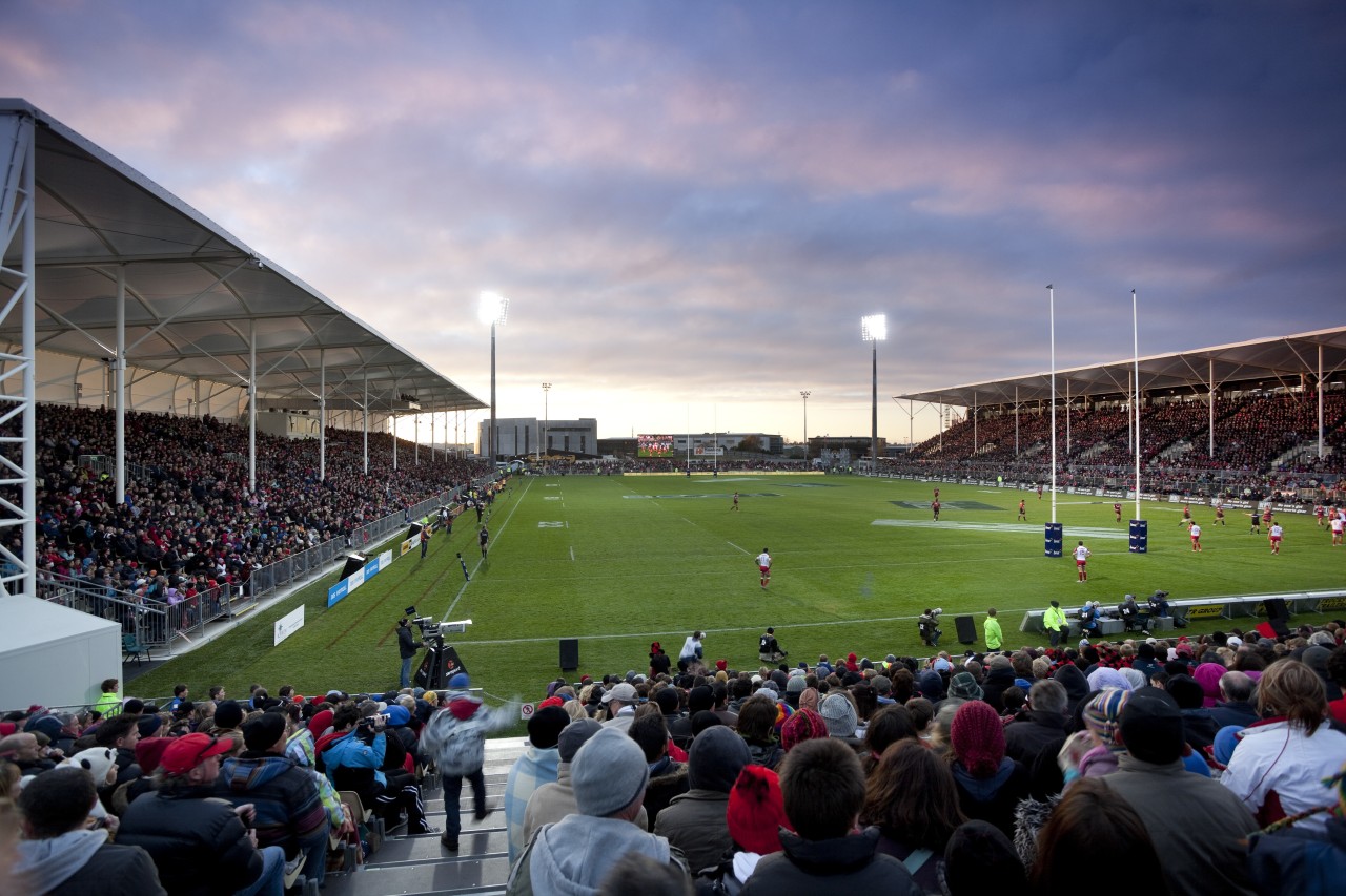 Stadium at dusk. arena, atmosphere, atmosphere of earth, baseball park, crowd, grass, plant, sky, soccer specific stadium, sport venue, sports, stadium, structure, black