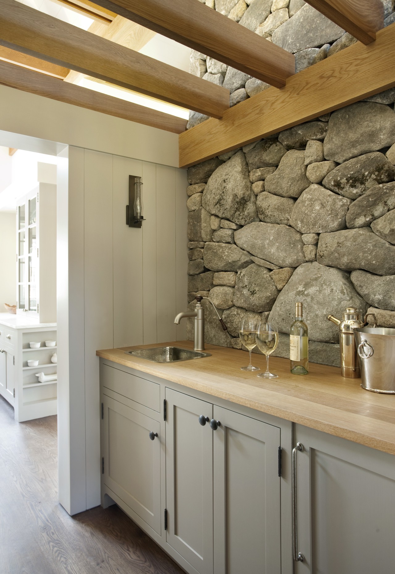 View of the kitchen area.  Cabinetry is cabinetry, countertop, cuisine classique, home, interior design, kitchen, room, brown