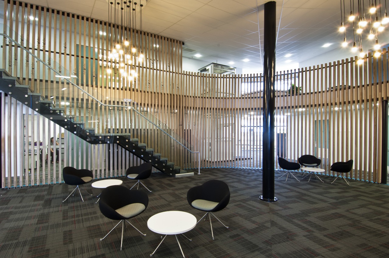 Whitireia Kapiti Campus built by Freear Philip architecture, ceiling, flooring, interior design, lobby, black