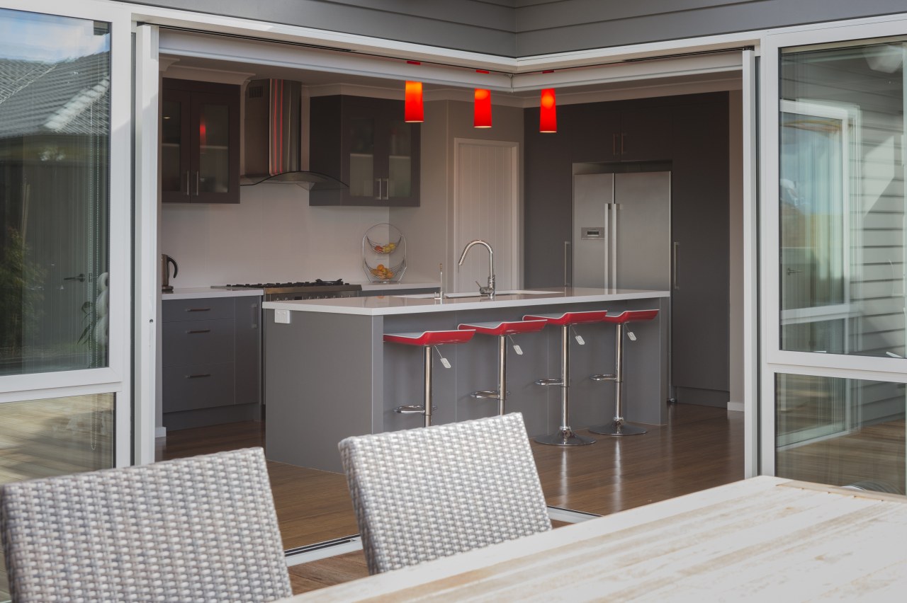 Generation Homes house with joinery by Elite door, floor, porch, real estate, window, gray