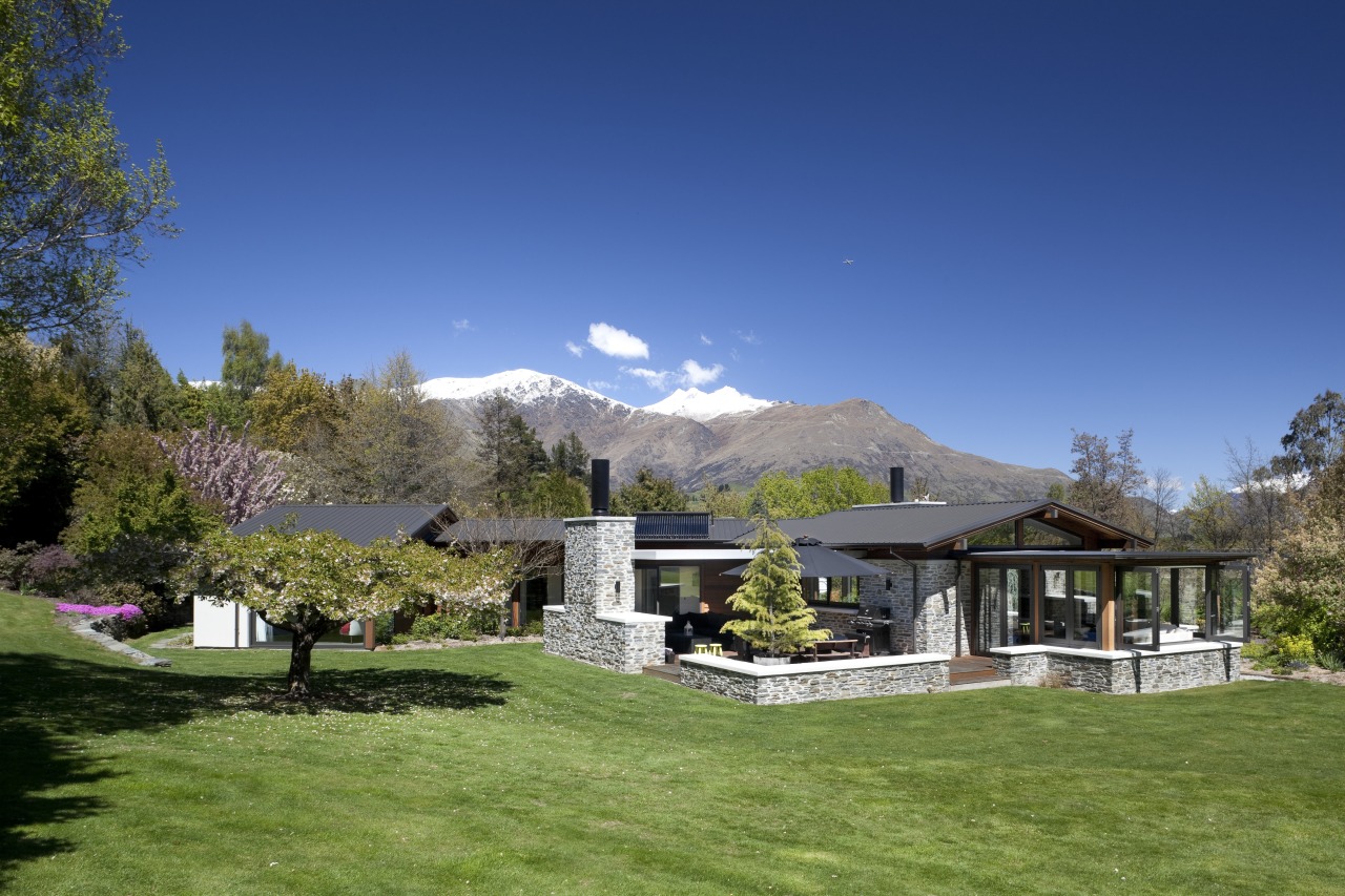 wide-ranging renovation by Mason &amp; Wales Architects cottage, elevation, estate, farmhouse, home, house, landscape, mountain, mountain range, property, real estate, sky, tree, villa, blue