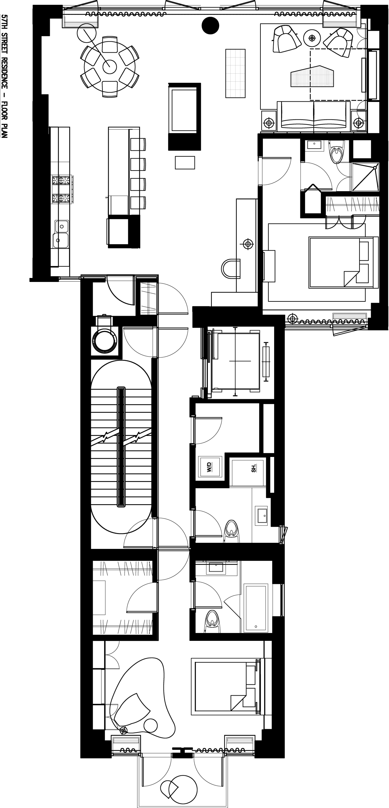 Contemporary apartment interiors dont have to be crisp, architecture, area, black and white, design, drawing, floor plan, font, line, monochrome, pattern, plan, product design, schematic, square, structure, text, white