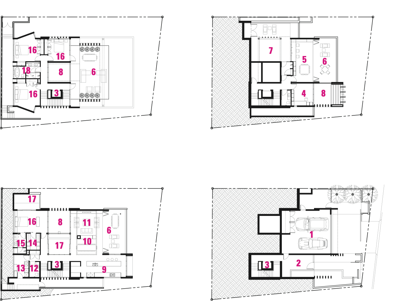 Legend to plan of modern four-level house buy area, design, diagram, drawing, floor plan, font, line, product, product design, text, white