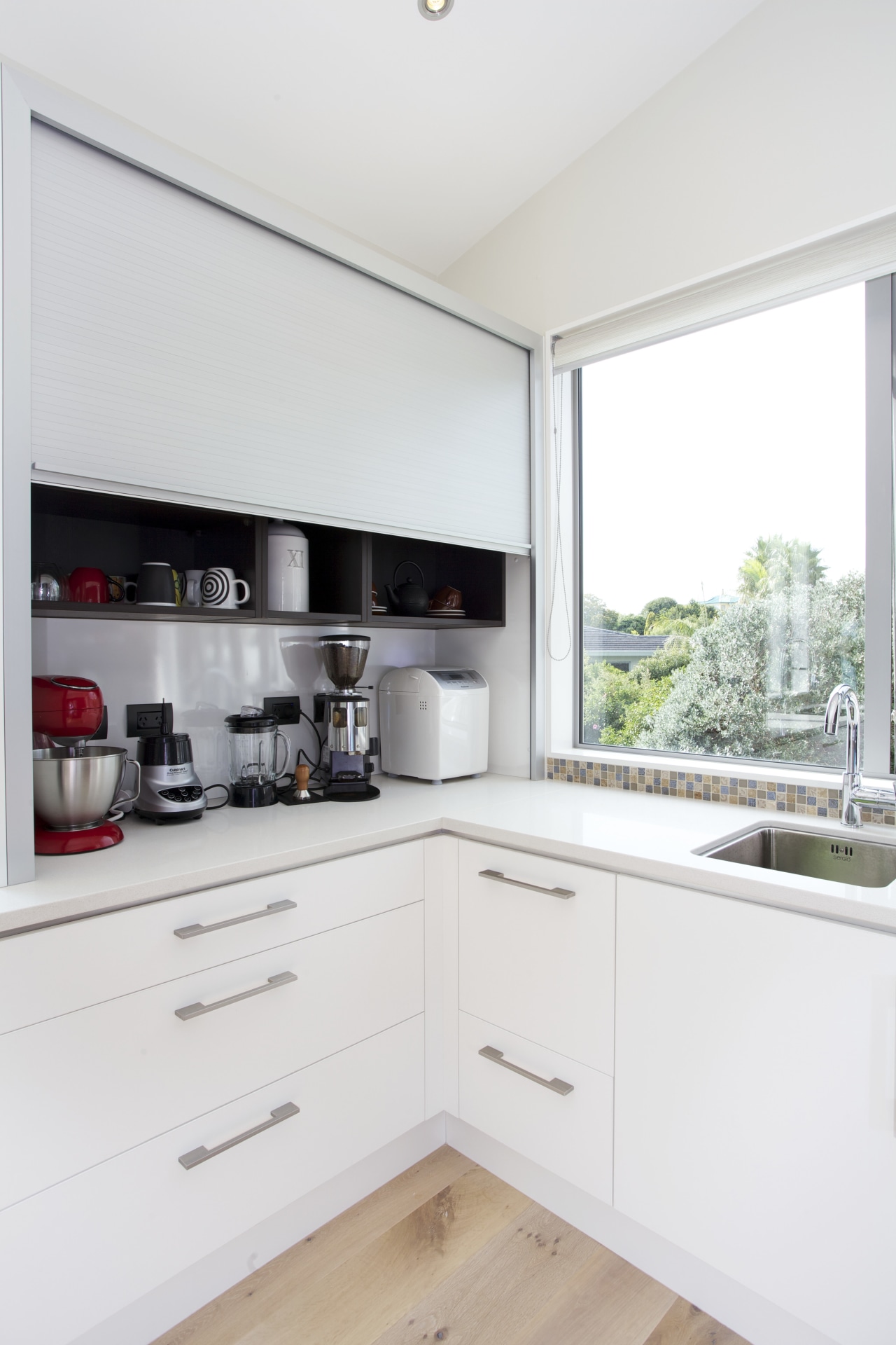 Coastal house interior by Yellowfox cabinetry, countertop, cuisine classique, home appliance, interior design, kitchen, real estate, white