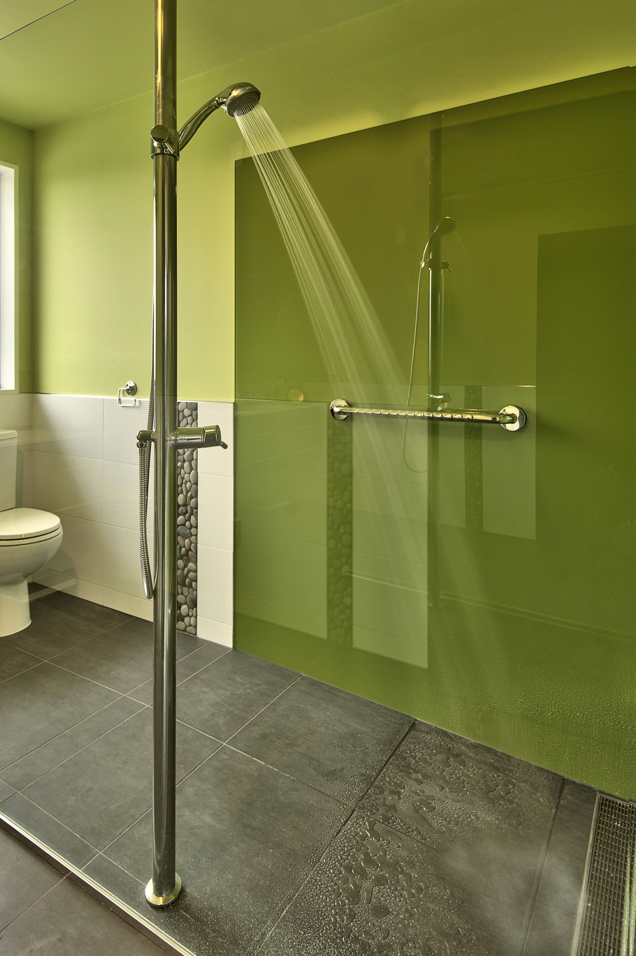 Innovative shower system by Aquapole bathroom, floor, glass, interior design, plumbing fixture, product design, room, tap, wall, brown