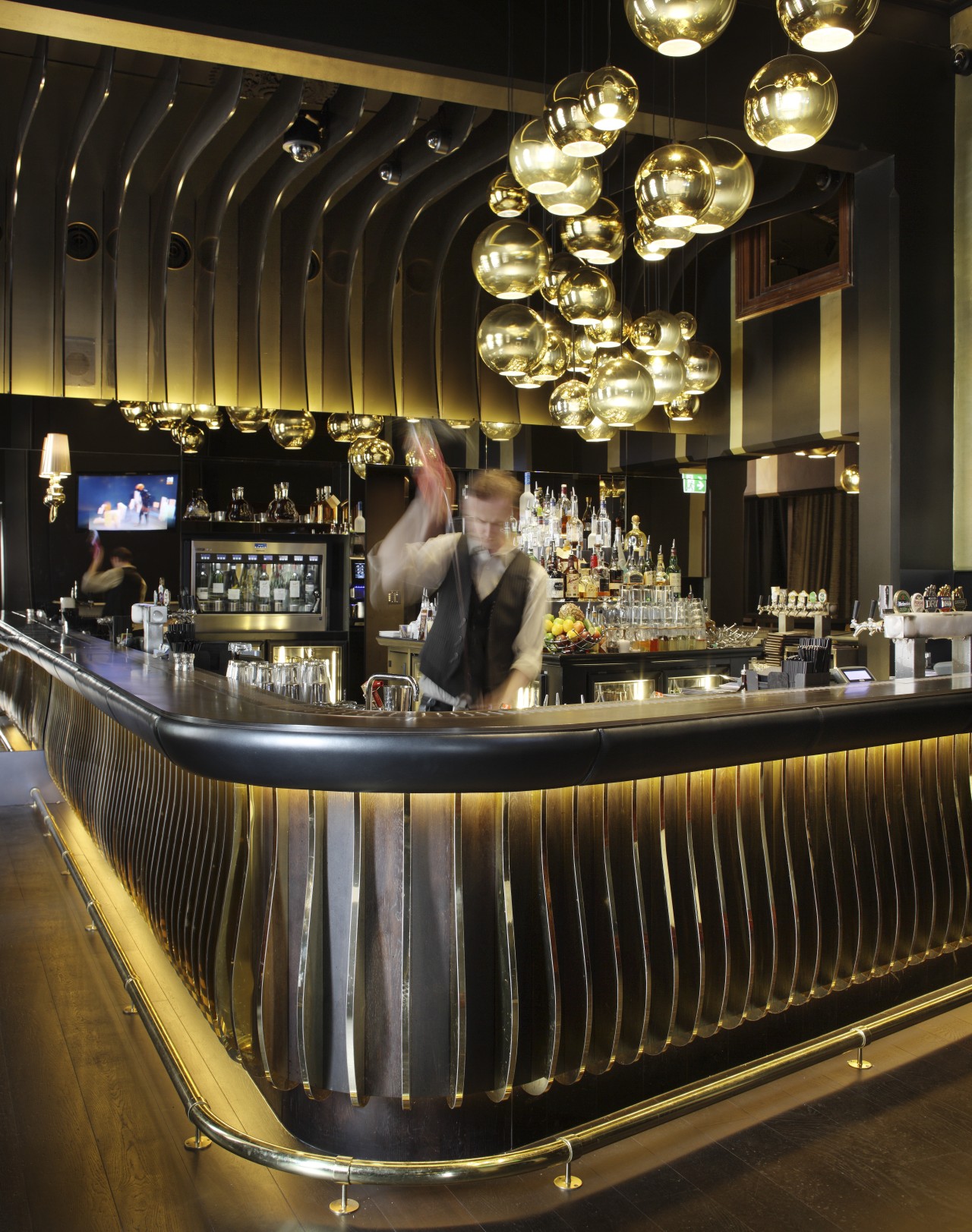 Brisbane casino bar designed by Tonic bar, restaurant, black, brown