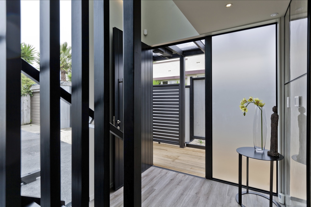 Outside the square  Smarter Smaller Home interiors door, interior design, window, gray, black