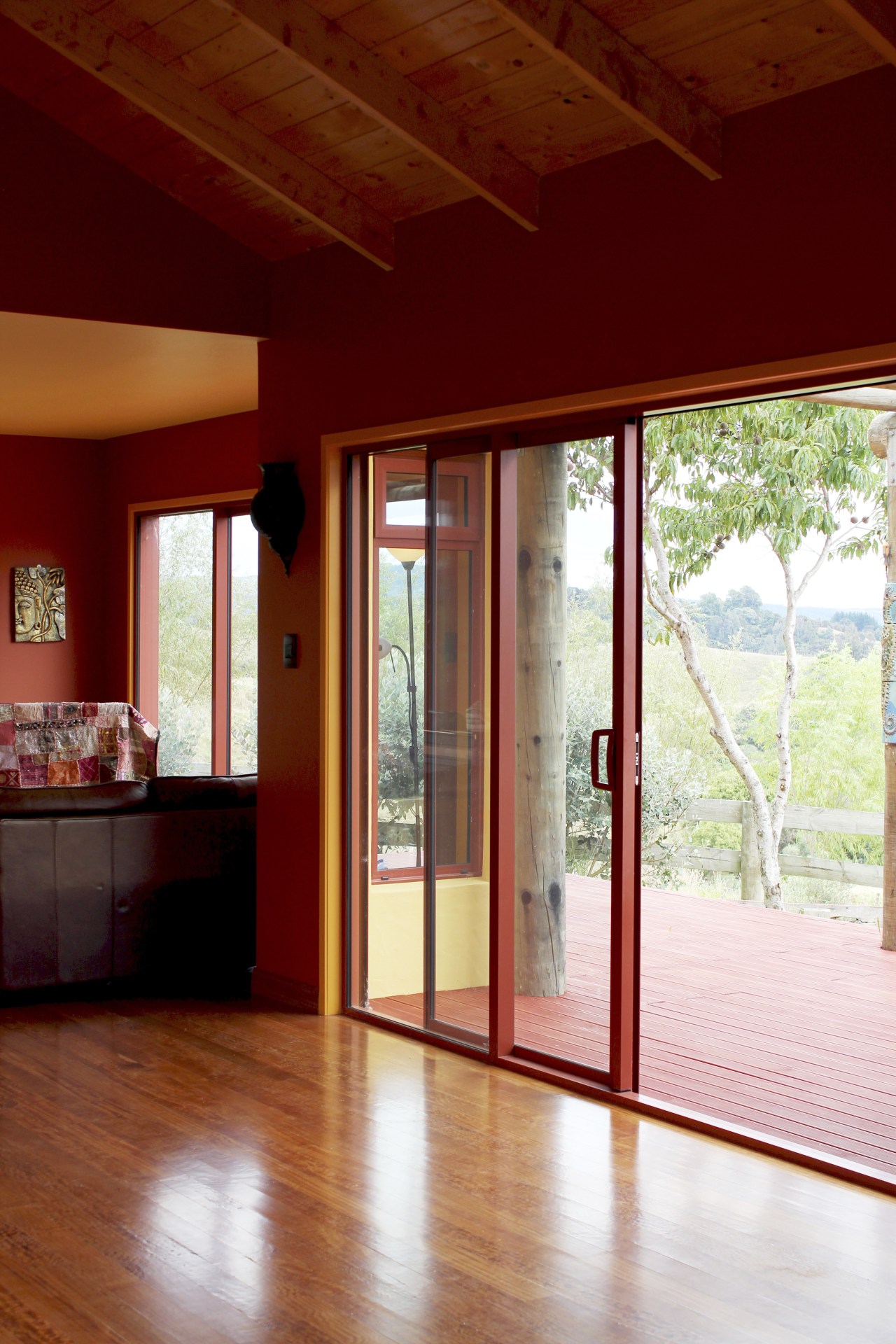 ASL joinery by Fairview Whakatane architecture, ceiling, daylighting, door, estate, floor, flooring, hardwood, home, house, interior design, laminate flooring, living room, real estate, room, wall, window, wood, wood flooring, wood stain, red