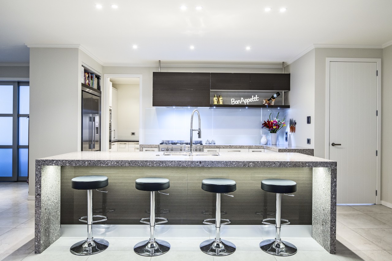 Inside Vision kitchen with Smeg appliance countertop, cuisine classique, interior design, kitchen, real estate, room, white, gray