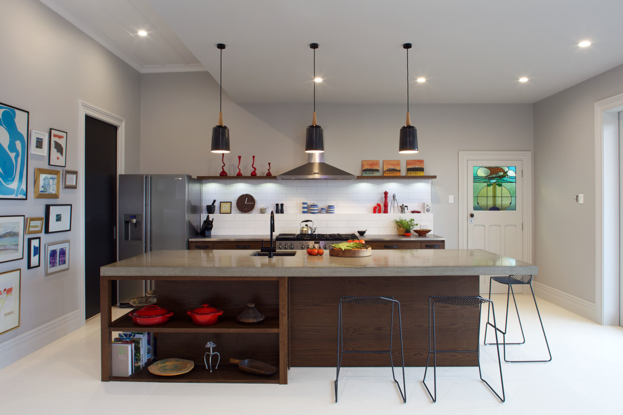 This new kitchen designed by Natalie DuBois features countertop, interior design, kitchen, room, gray