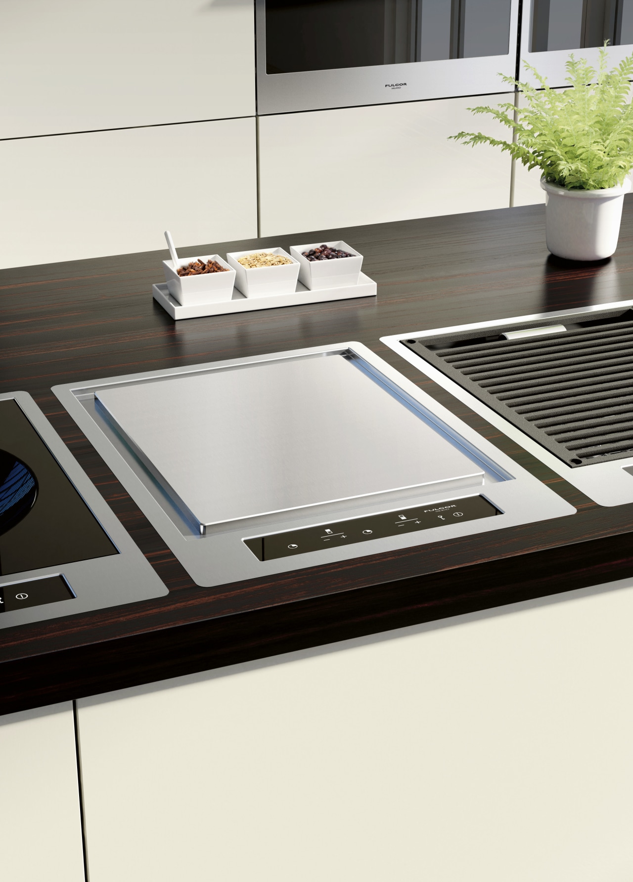 Italian appliance collection by Fulgor Milano floor, furniture, product design, table, white