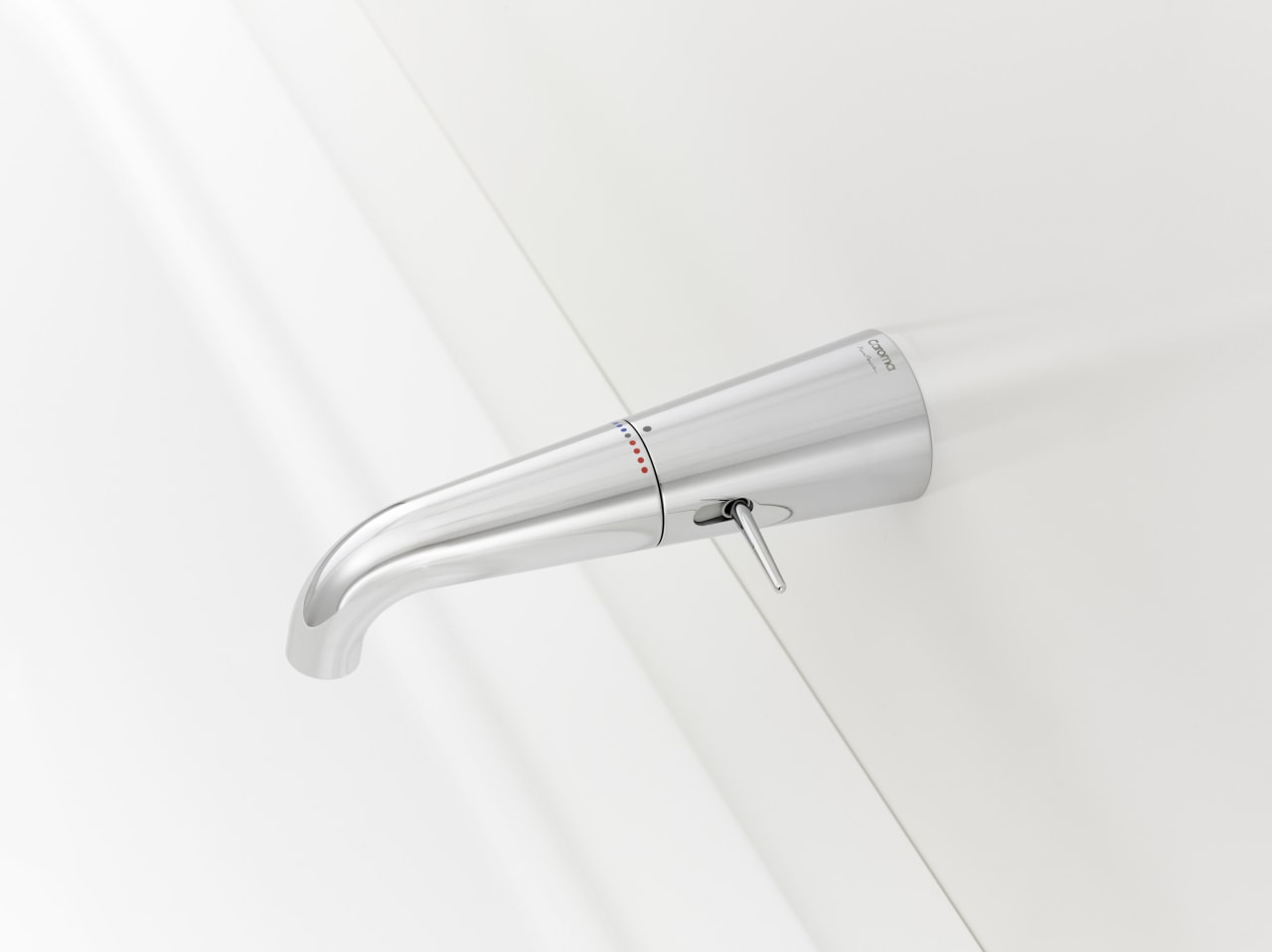 Affordable luxury  Caroma Marc Newson Collection angle, hardware, plumbing fixture, product, product design, tap, white