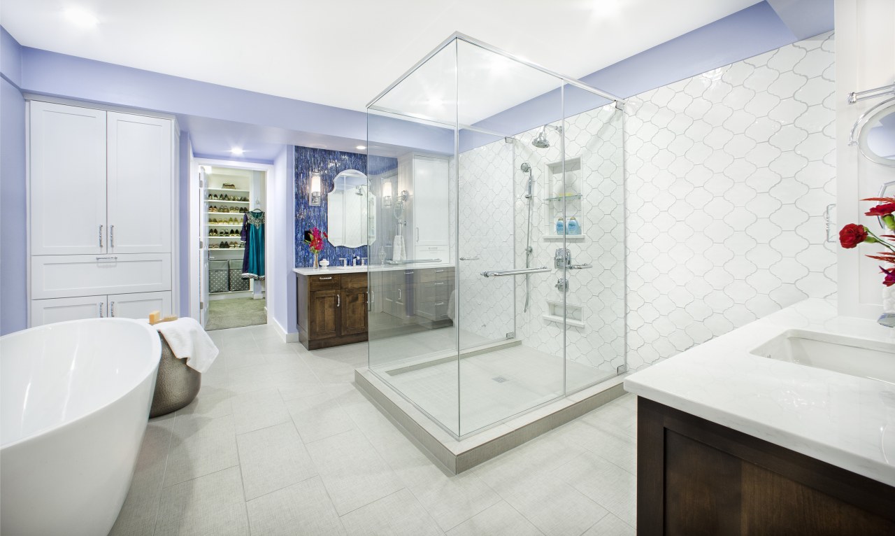 Symmetry and balance play a strong part in bathroom, home, interior design, property, real estate, room, white