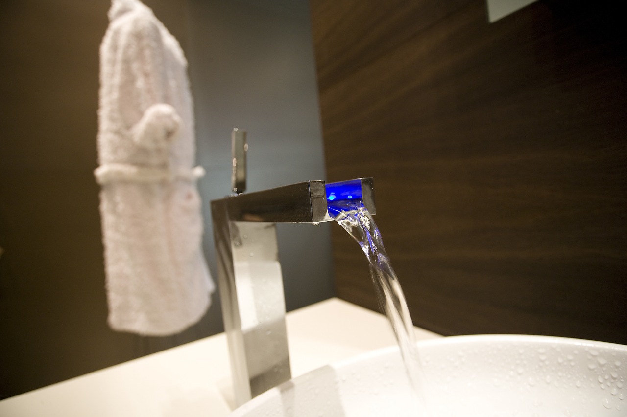 Italian manufacturer Gessi is renowned for innovative bathroom hand, product design, tap, brown, white