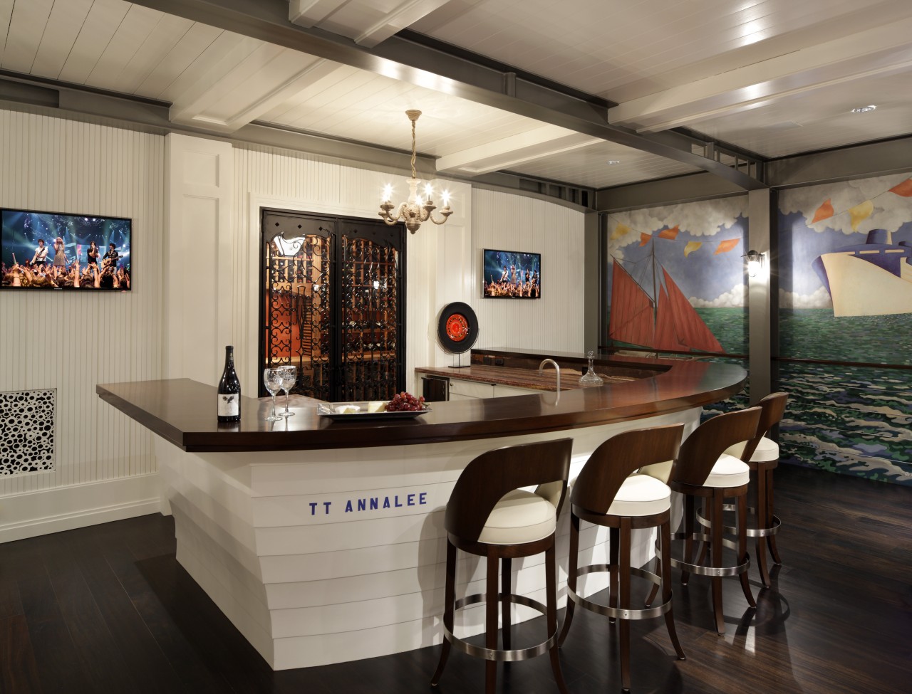 Fancy a Seabreeze or a Sundowner? This basement countertop, interior design, real estate, table, gray, black