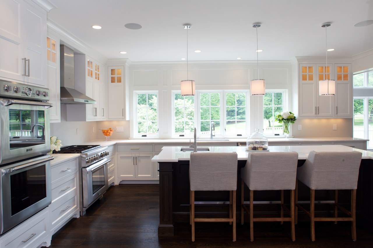 This traditional kitchen offers a wealth of storage, cabinetry, countertop, cuisine classique, interior design, kitchen, real estate, room, window, gray