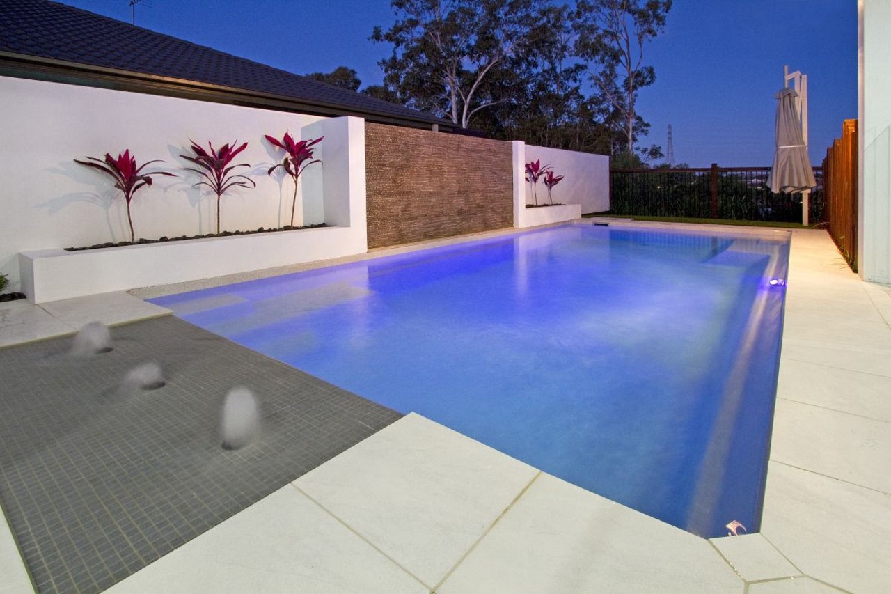 Narellan Pools Waikato can create an in-ground fibreglass architecture, area, estate, floor, flooring, home, house, leisure, leisure centre, property, real estate, swimming pool, blue, gray