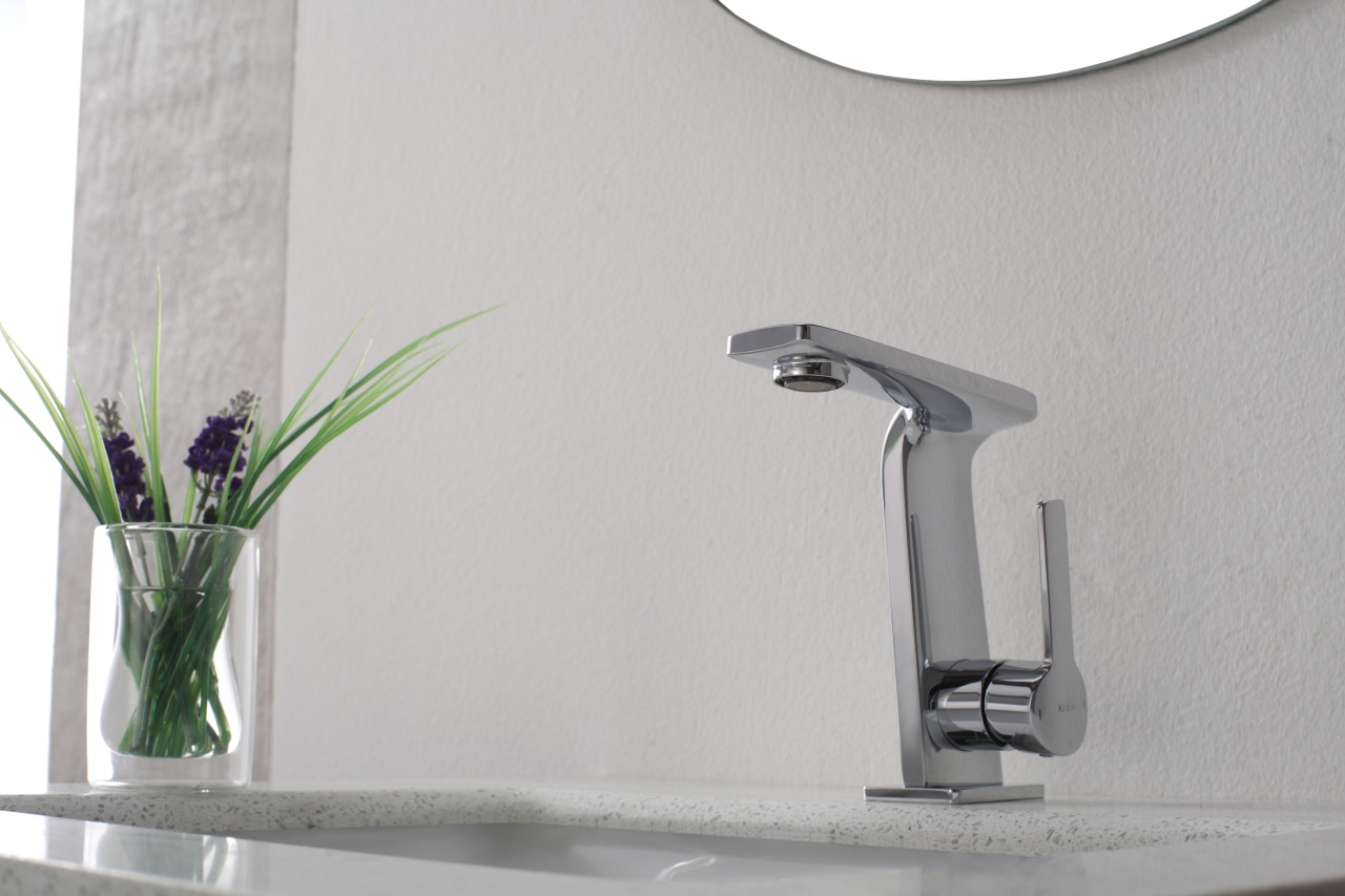 Kraus Novus faucet in polished chrome from the plumbing fixture, product design, tap, gray