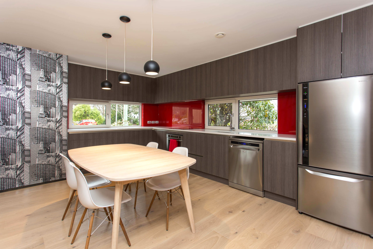 Bob Burnett Architecture specified one of NK Windows countertop, interior design, kitchen, real estate, room, gray