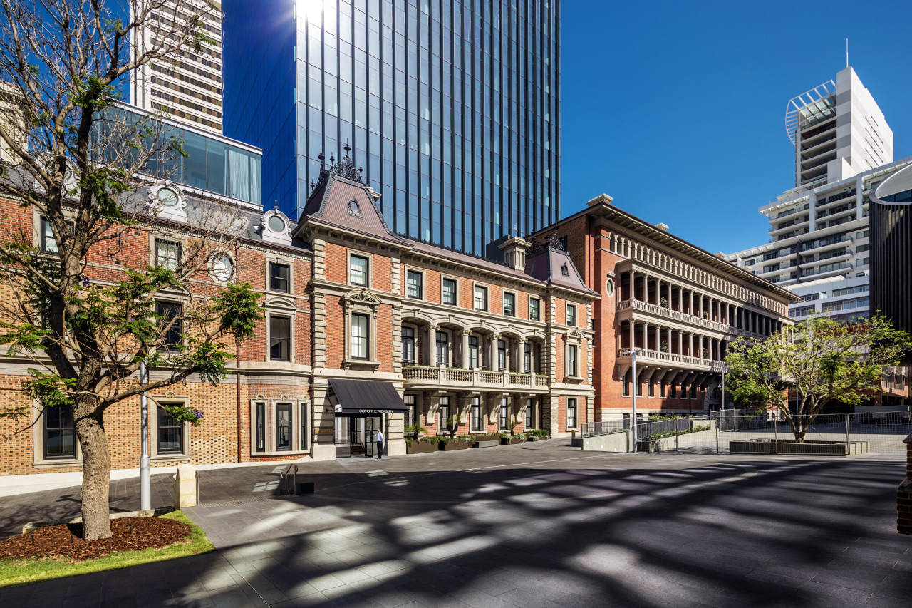 A group of late 19th Century heritage listed apartment, architecture, building, city, cityscape, commercial building, condominium, corporate headquarters, daytime, downtown, facade, home, house, landmark, metropolis, metropolitan area, mixed use, neighbourhood, plaza, real estate, residential area, sky, skyscraper, tower block, tree, urban area, urban design, black