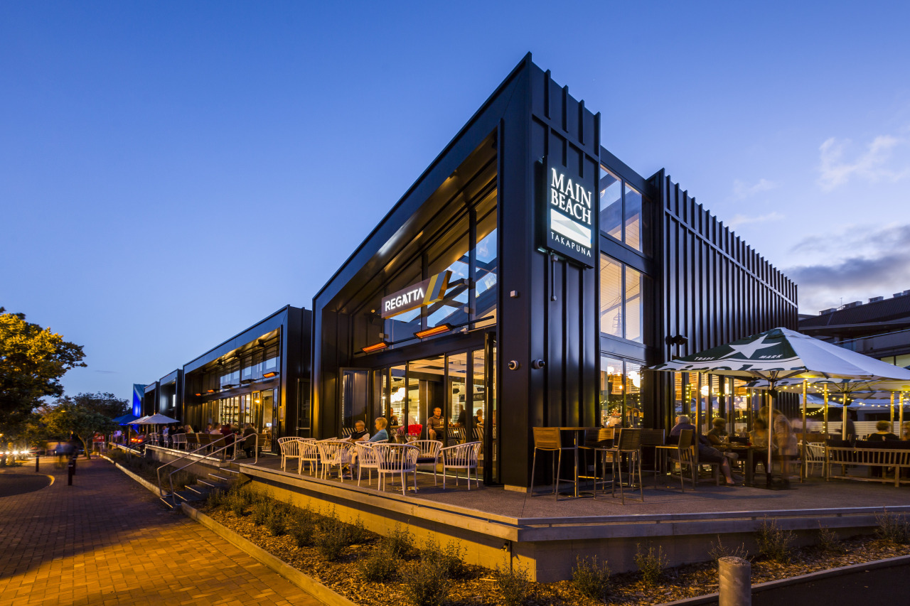 Main Beach Takapuna by Ignite Architects creates a architecture, building, evening, facade, home, house, mixed use, real estate, reflection, residential area, sky, teal