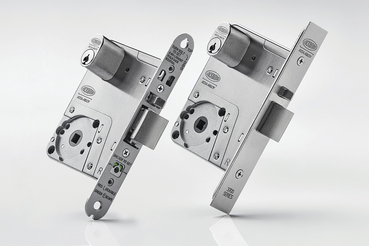 This lock system offers in-door configuration for easy font, product, product design, white