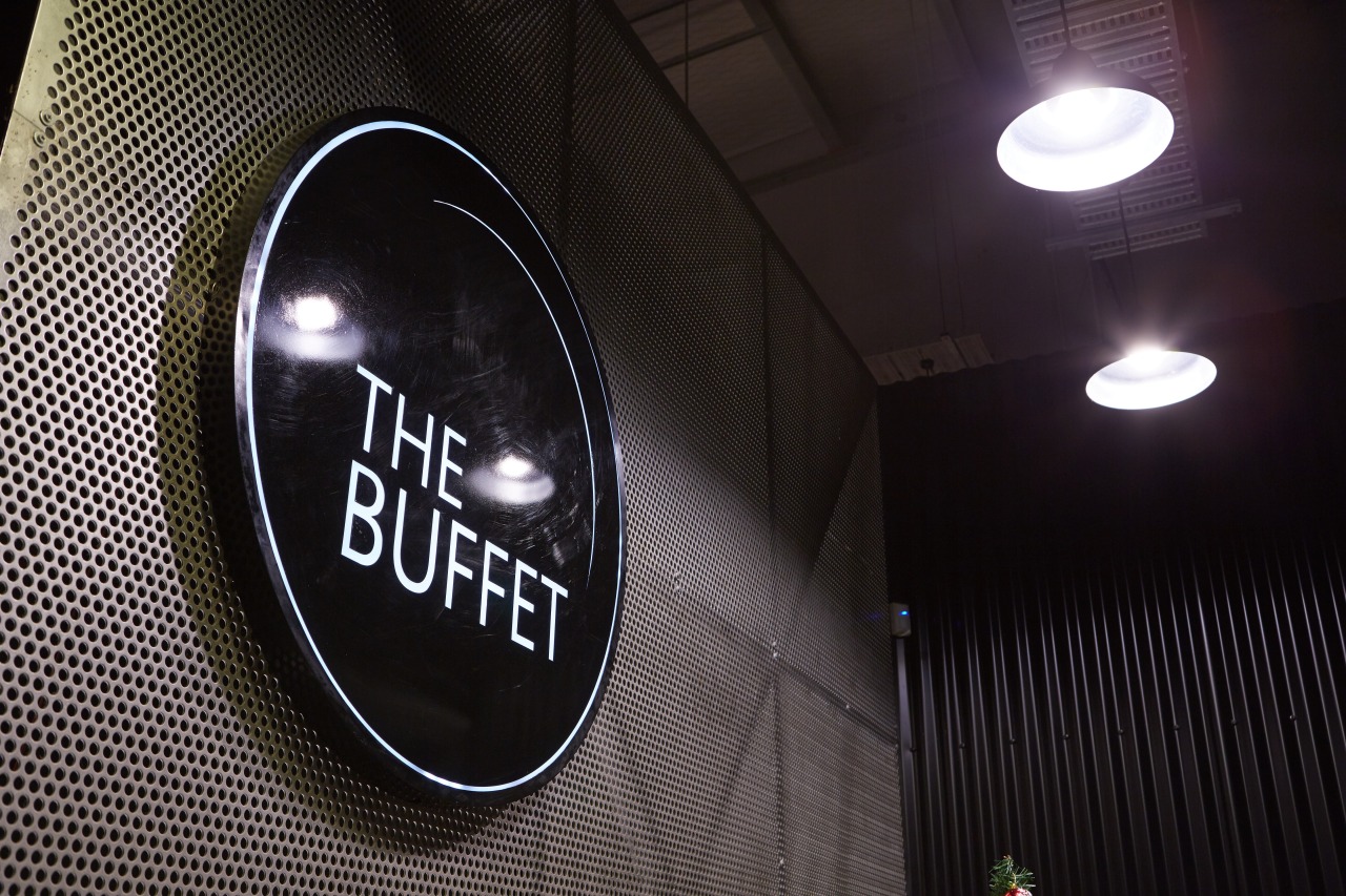 The interior design for The Buffet Korean restaurant automotive design, darkness, light, lighting, night, black