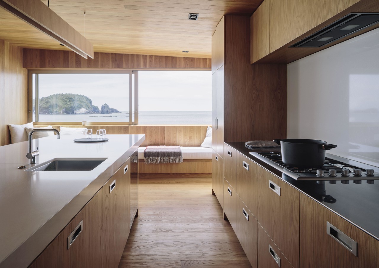 Wood tones predominate in this kitchen, part of cabinetry, countertop, cuisine classique, floor, flooring, hardwood, interior design, kitchen, real estate, room, wood, wood flooring, gray, brown