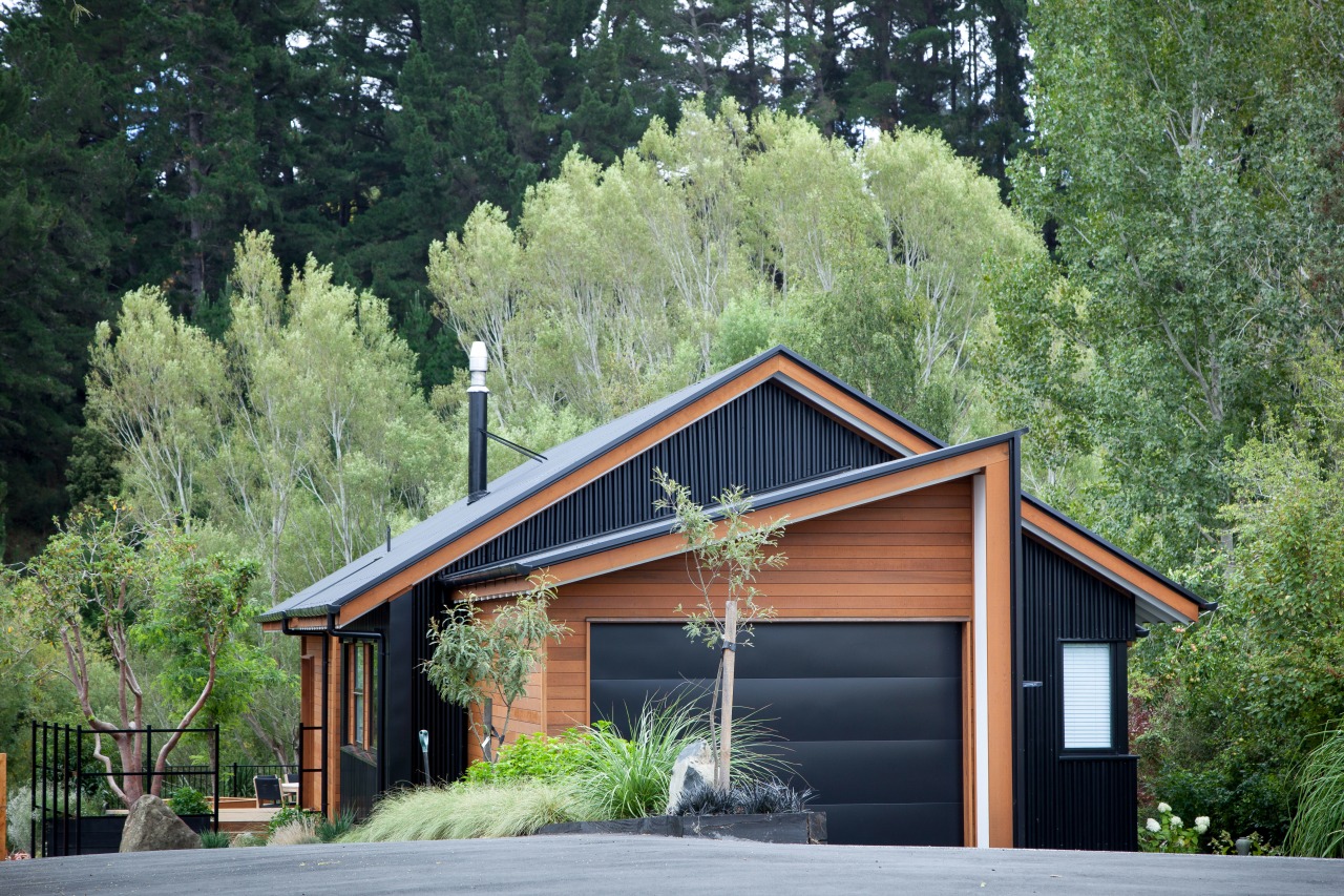 Fresh angle  this home by house designer cottage, farmhouse, home, house, log cabin, plant, real estate, shed, siding, tree, green, black