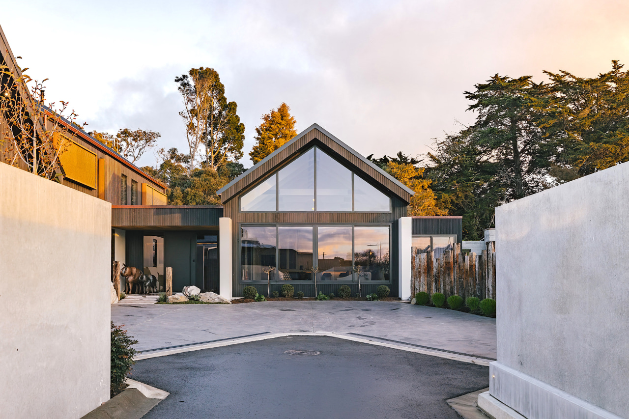 Front entry approach with main living volume directly 