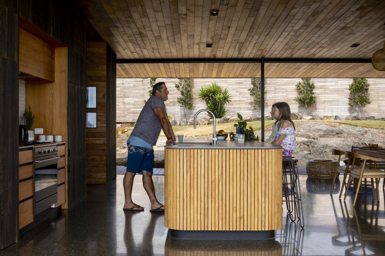 Architect/owner/parent in the central living room kitchen – 