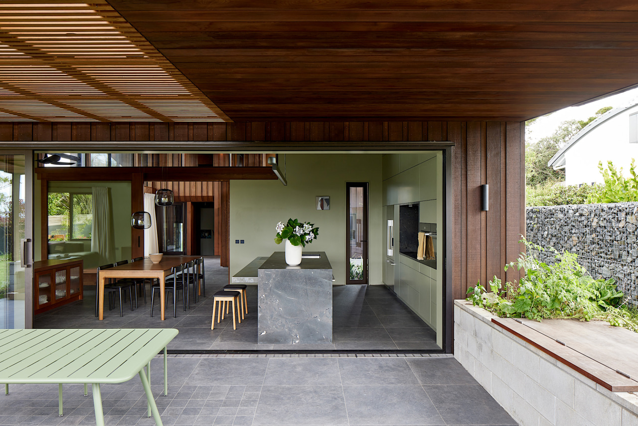 Looking into the rear kitchen space from the 