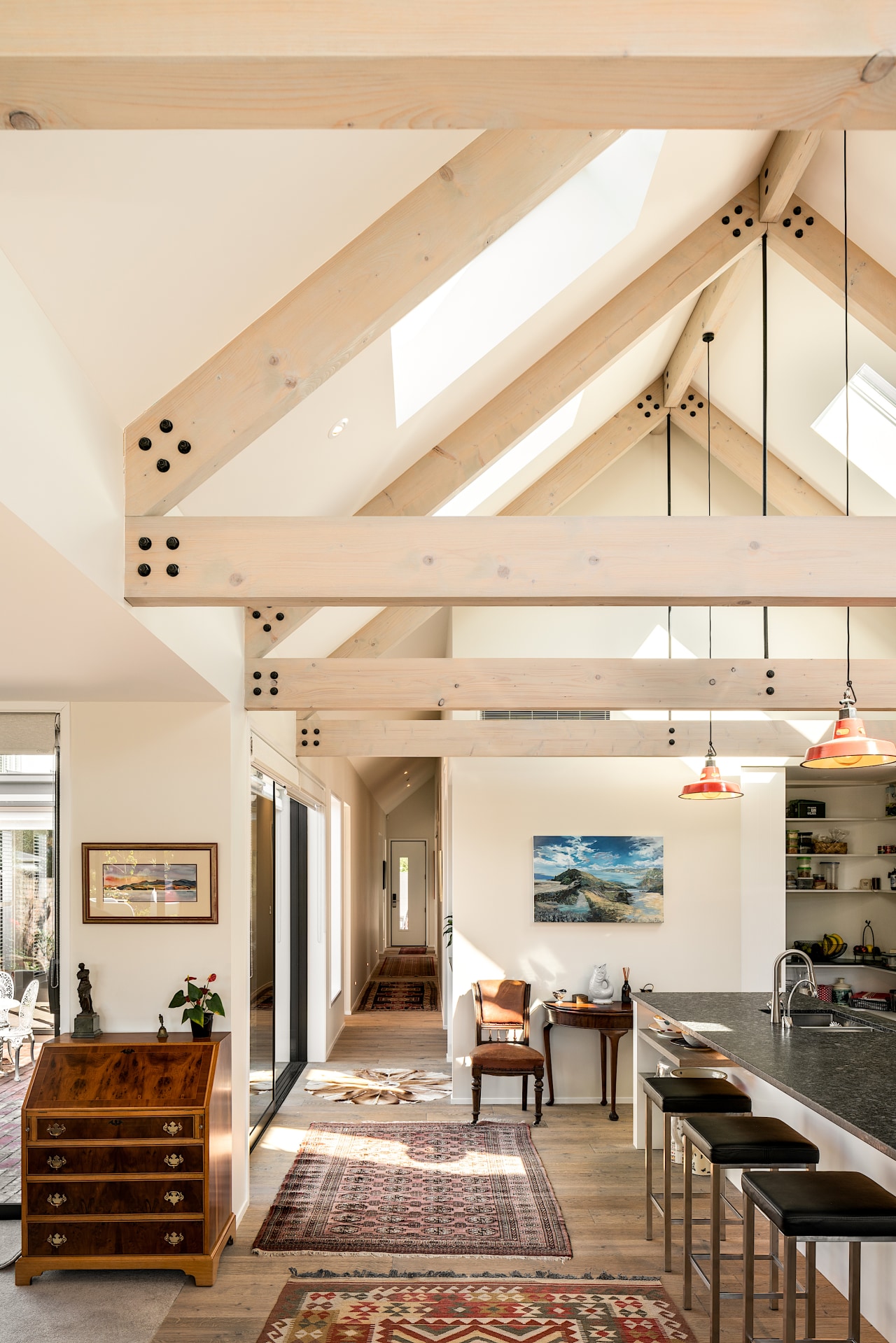 Throughout the design the house maintains a compact 