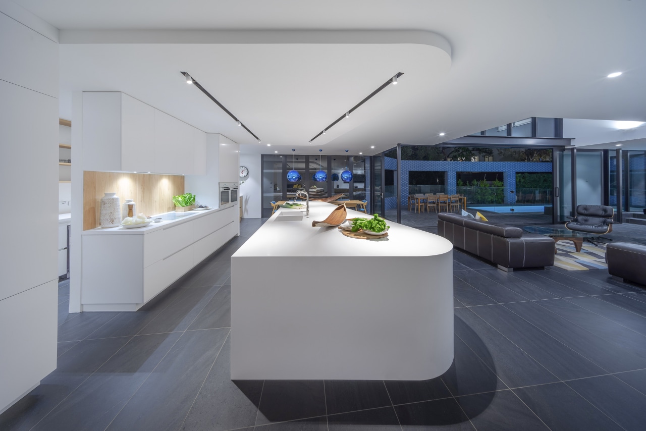 Given the curves, Corian was the clear choice 