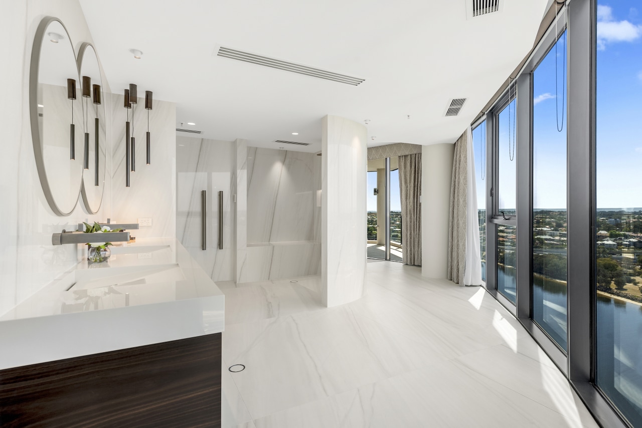 The Perth homeowners wanted a glamorous ensuite with 