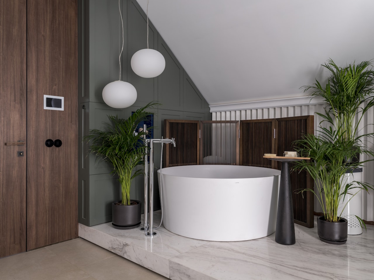 The installation and entrance group are made with architecture, building, ceiling, floor, flooring, furniture, house, houseplant, interior design, material property, property, room, tile, wall, wood, gray, black