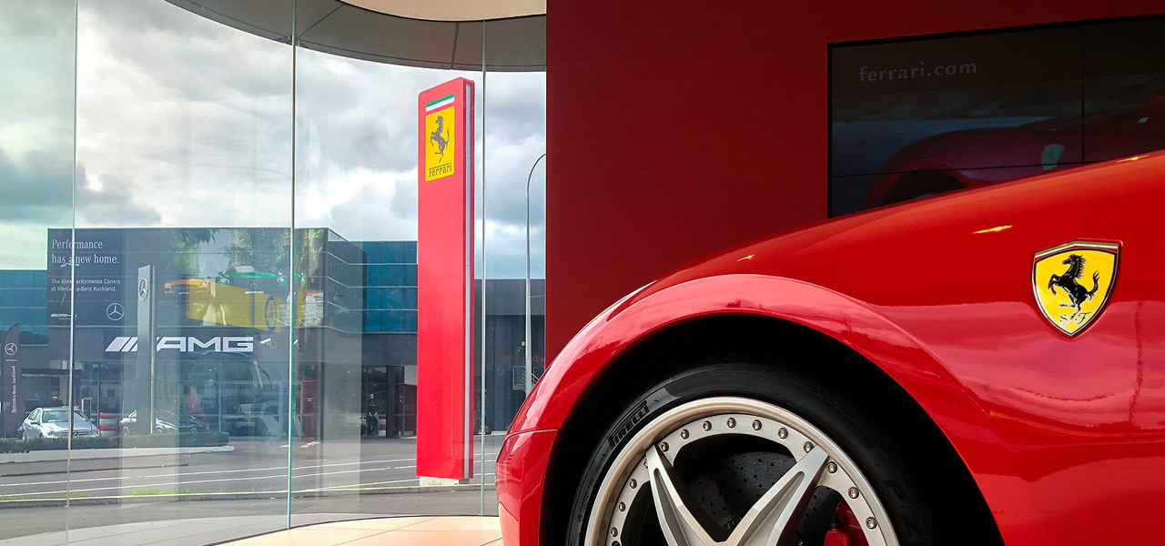 Ferrari Showroom 1 - alloy wheel | auto alloy wheel, auto part, automotive design, automotive exterior, automotive lighting, automotive tire, automotive wheel system, car, fender, mode of transport, motor vehicle, red, rim, tire, vehicle, vehicle door, wheel, red