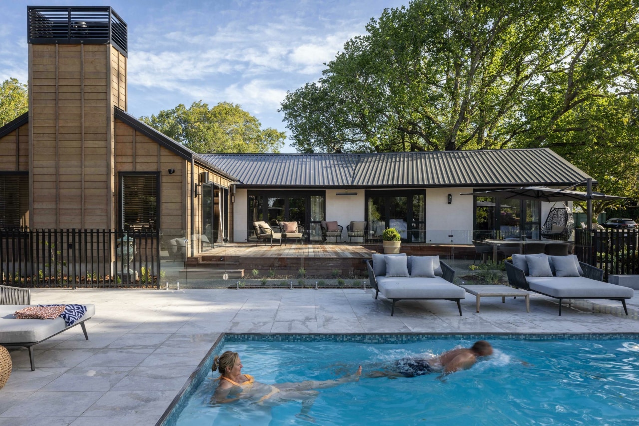 The expanded home optimises indoor-outdoor flow, connecting with 