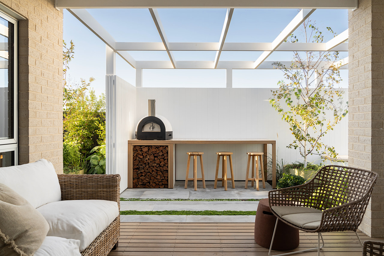 Looking across to the barbecue area from the 