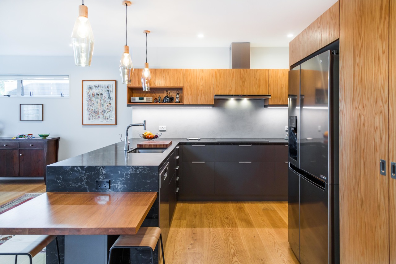 This kitchen was designed by Sang Architects with 