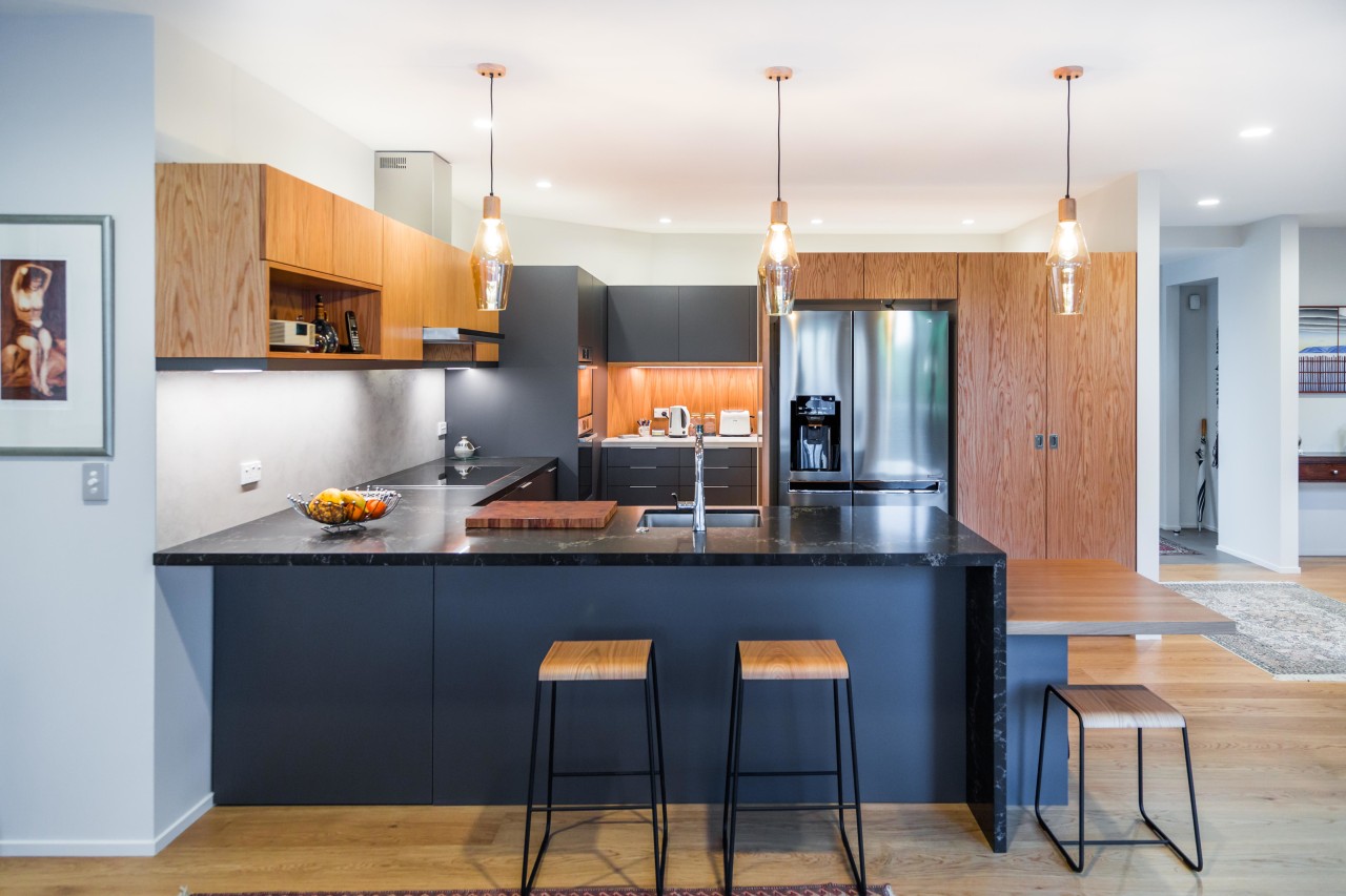 This kitchen was designed by Sang Architects with 