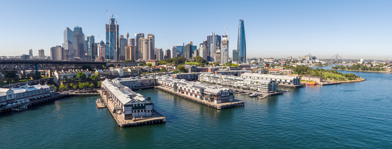 Aerial of the redeveloped wharf precinct. Image courtesy 