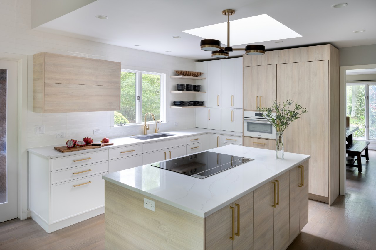 The new kitchen is designed with plenty of 