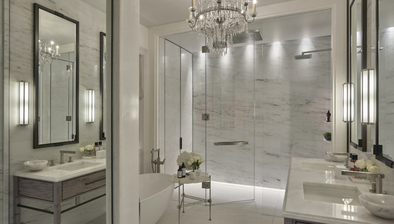 The master bathroom in the Regent park home 