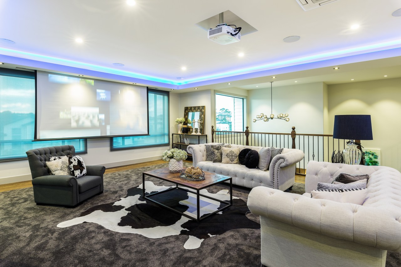 ​​​​​​​As well as a Bang &amp; Olufsen entertainment interior design, living room, real estate, Chancellor Construction, Bang & Olufsen, 