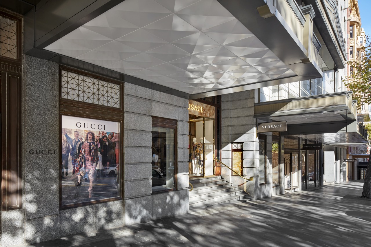 High-profile retail tenants in Melbourne’s T&amp;G Building make building, interior design, lobby, gray, black